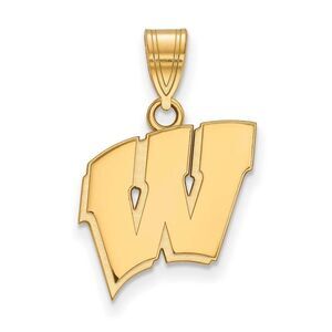 10k Yellow Gold U. of Wisconsin Medium Initial W Pendant